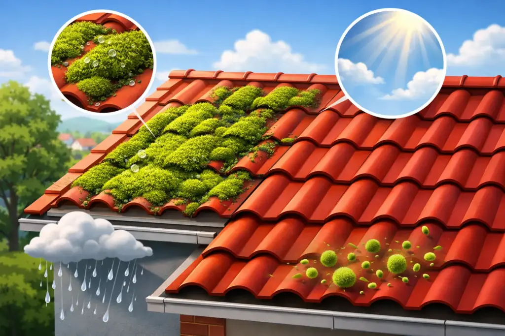 What Causes Moss on Roof Tiles?